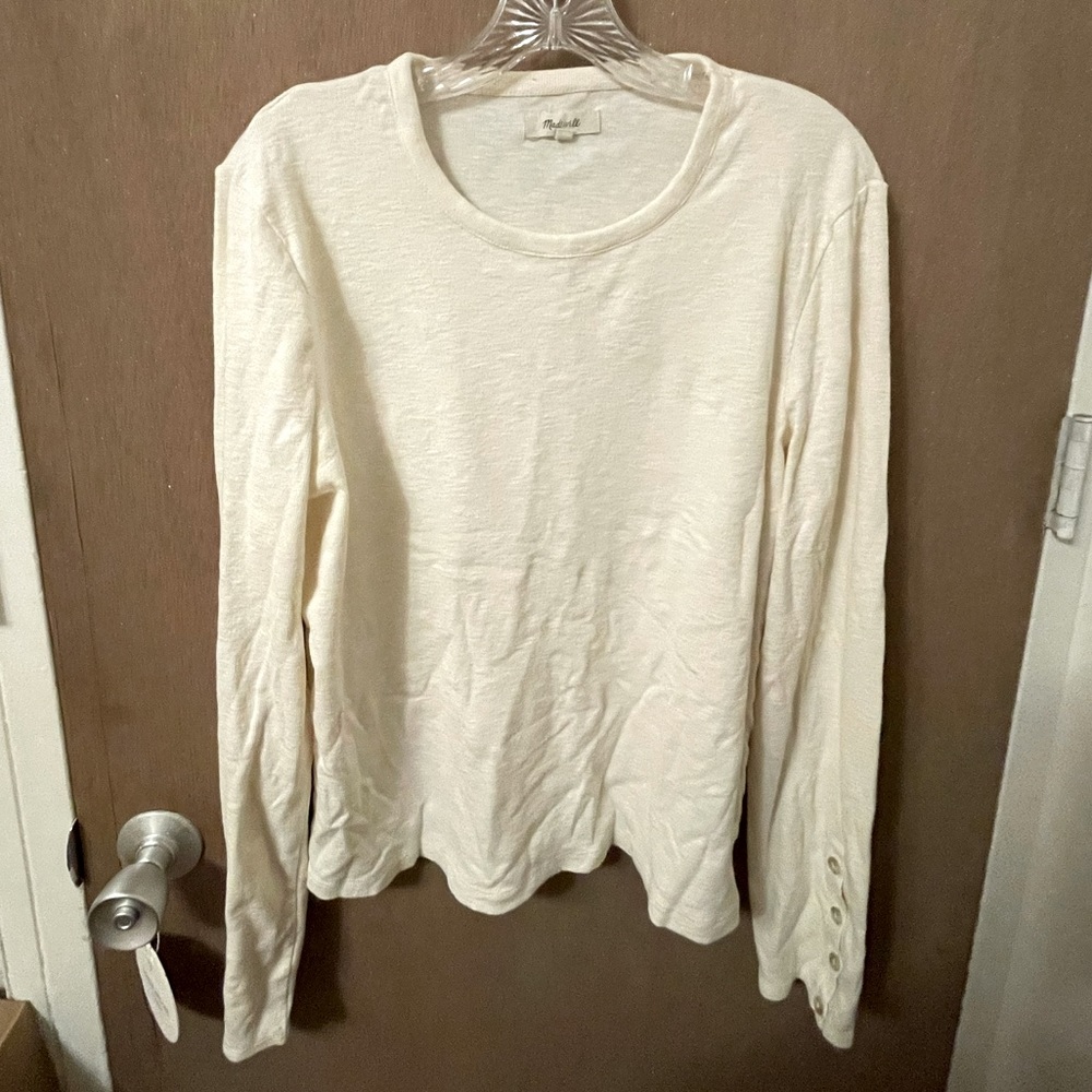 Madewell Long Sleeve Slightly Cropped Shirt